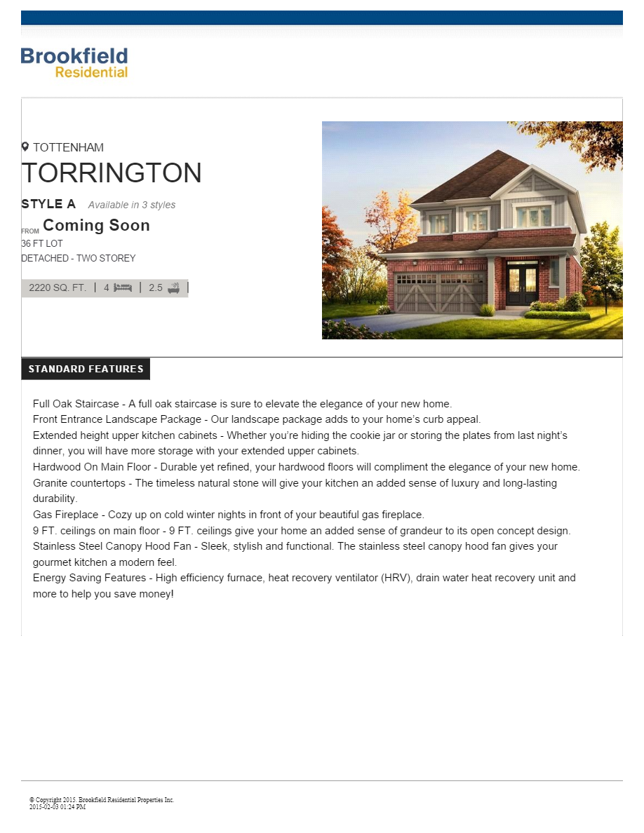 Willow Glen Phase 1 Torrington Floor Plans and Pricing