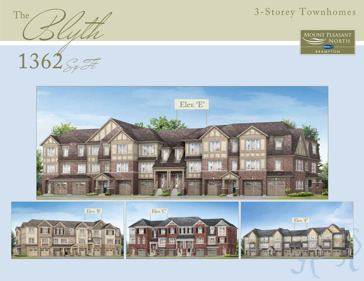 Mount Pleasant North The Blyth Floor Plan, Brampton ON Livabl