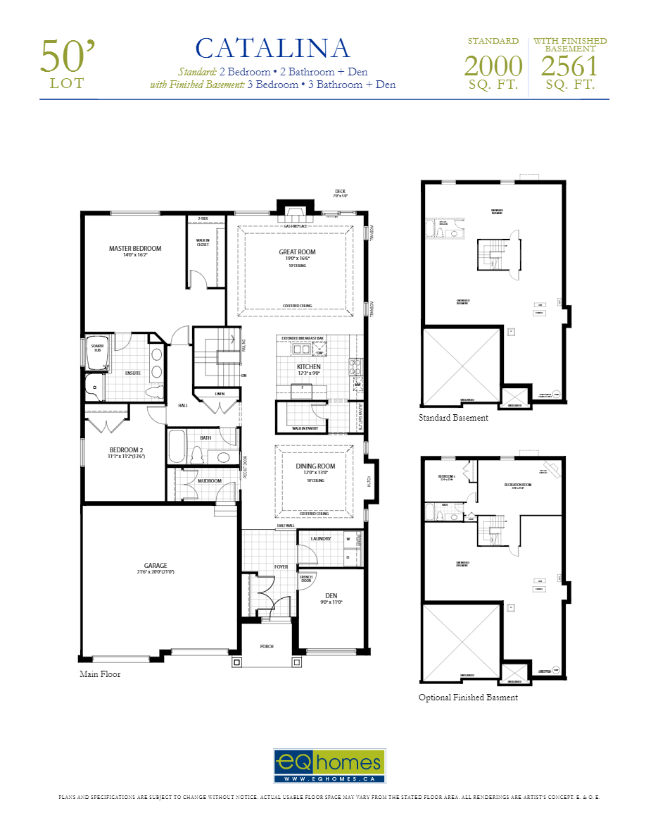 Fernbank Crossing The Catalina Floor Plan, Ottawa ON Livabl