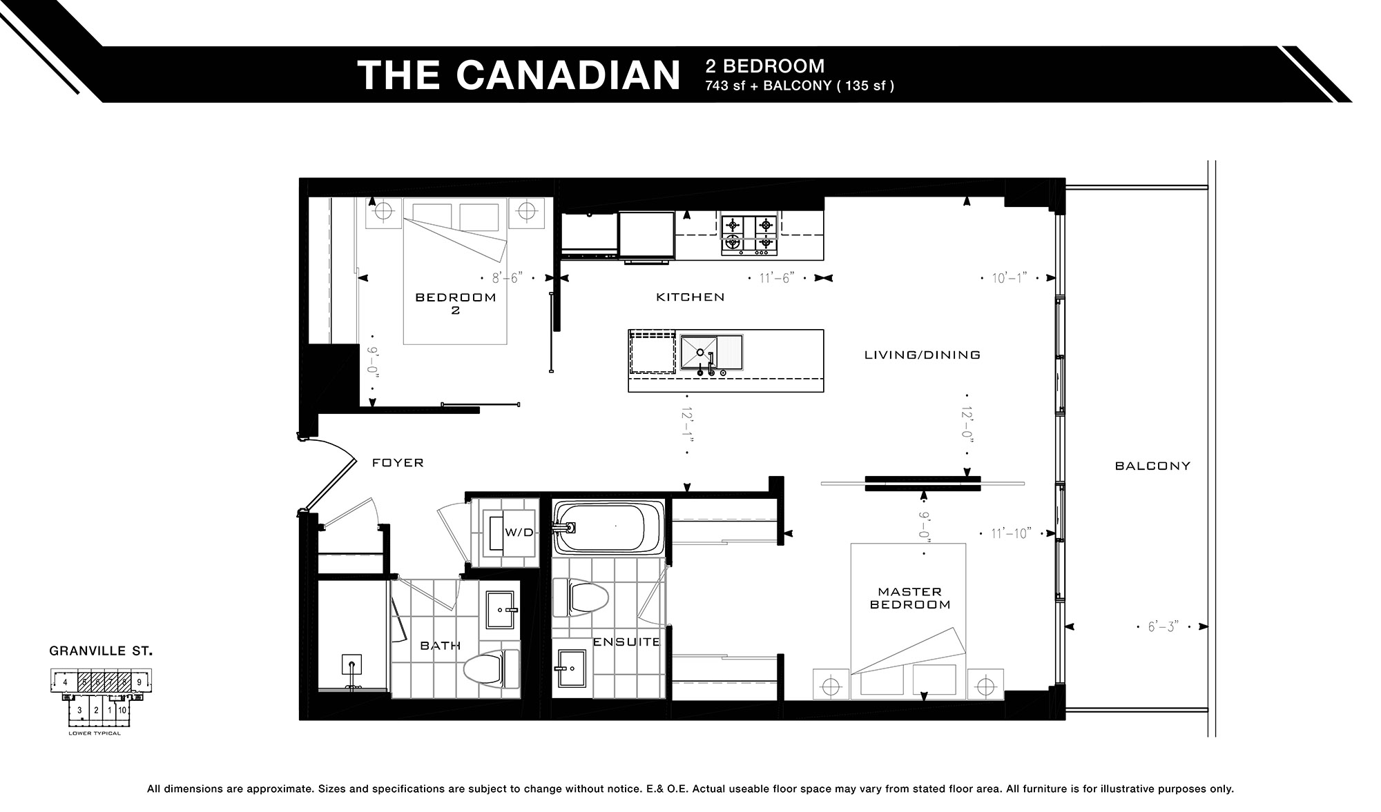 The Canadian floor plan at The Roy in Halifax, NS