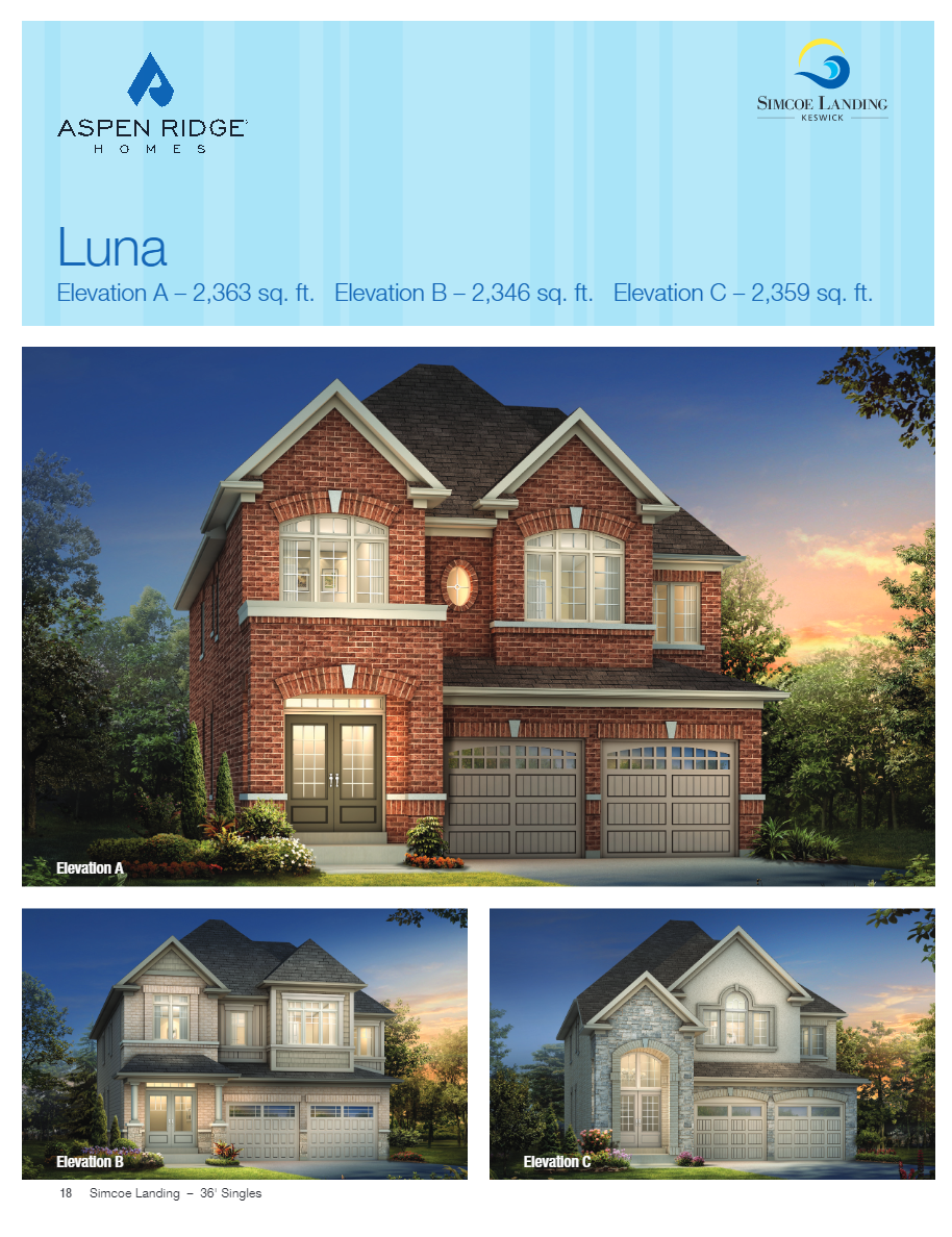 Simcoe Landing Luna A 4BDRM Floor Plans and Pricing
