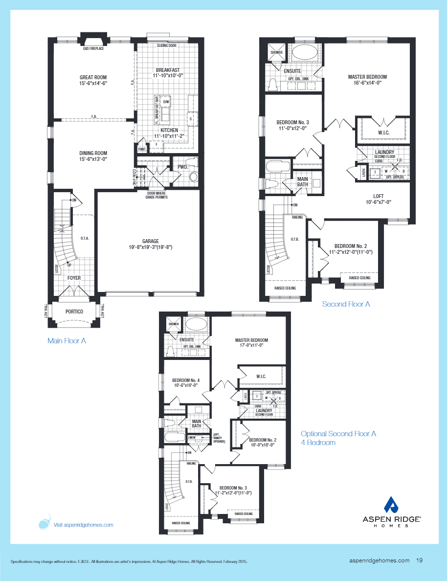 Simcoe Landing Luna A 4BDRM Floor Plans and Pricing