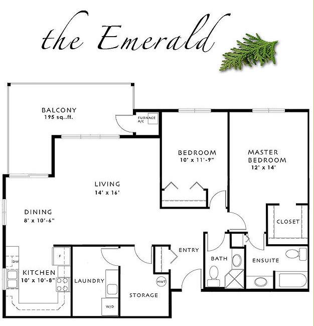 Cedar Grove Condominiums The Emerald Floor Plan, Winnipeg MB Livabl