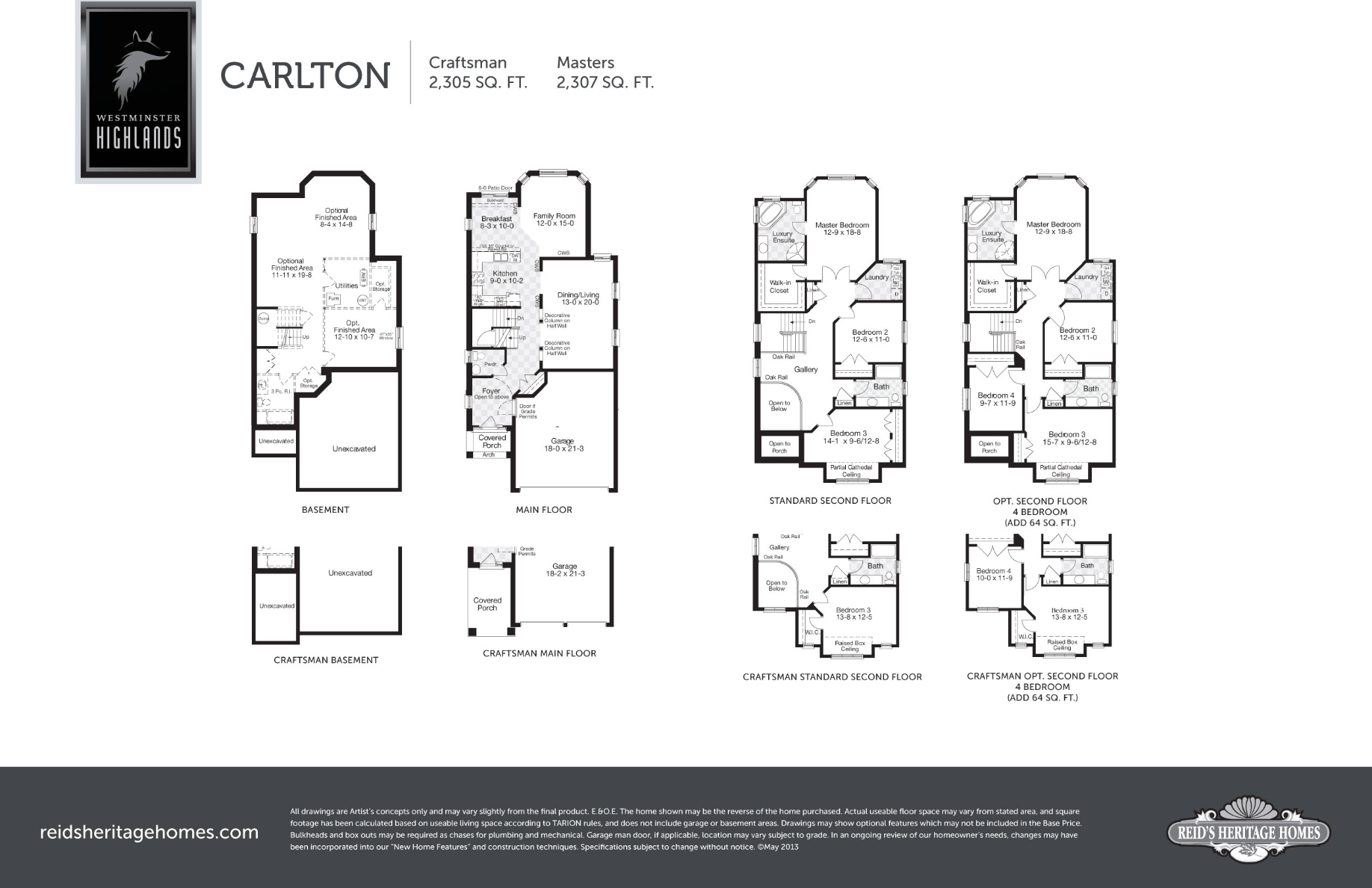 Westminster Highlands Carlton Floor Plans and Pricing