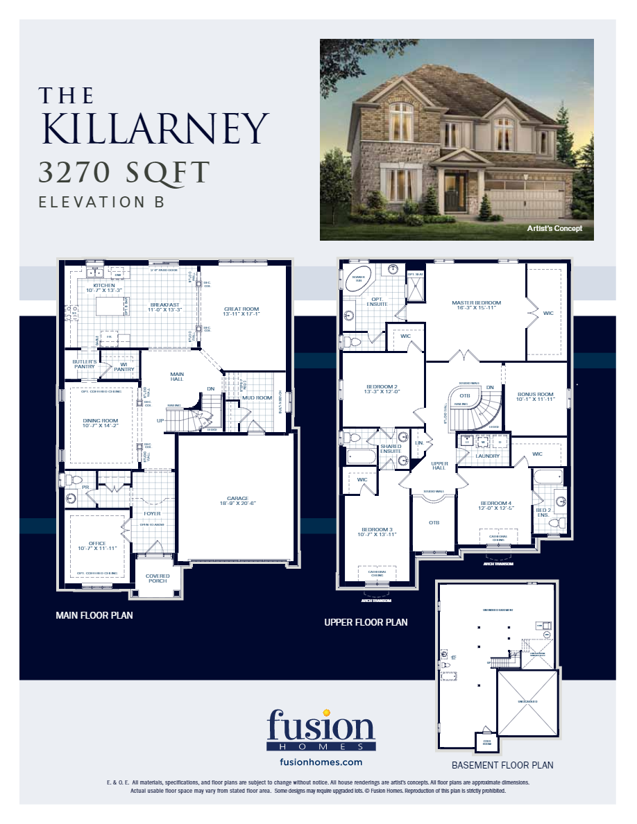 Sunningdale Green The Kilarney Floor Plans and Pricing