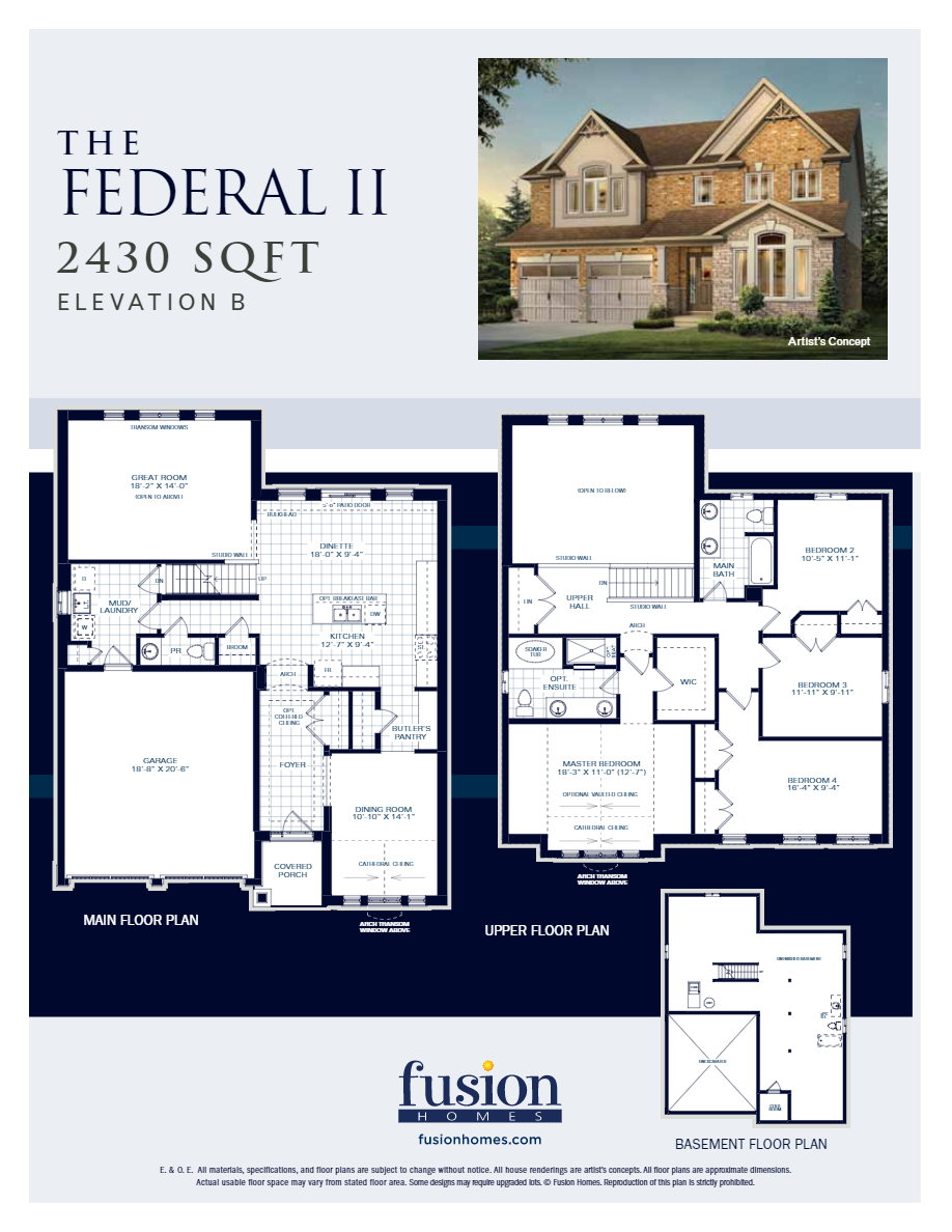 Sunningdale Green The Federal II Floor Plans and Pricing