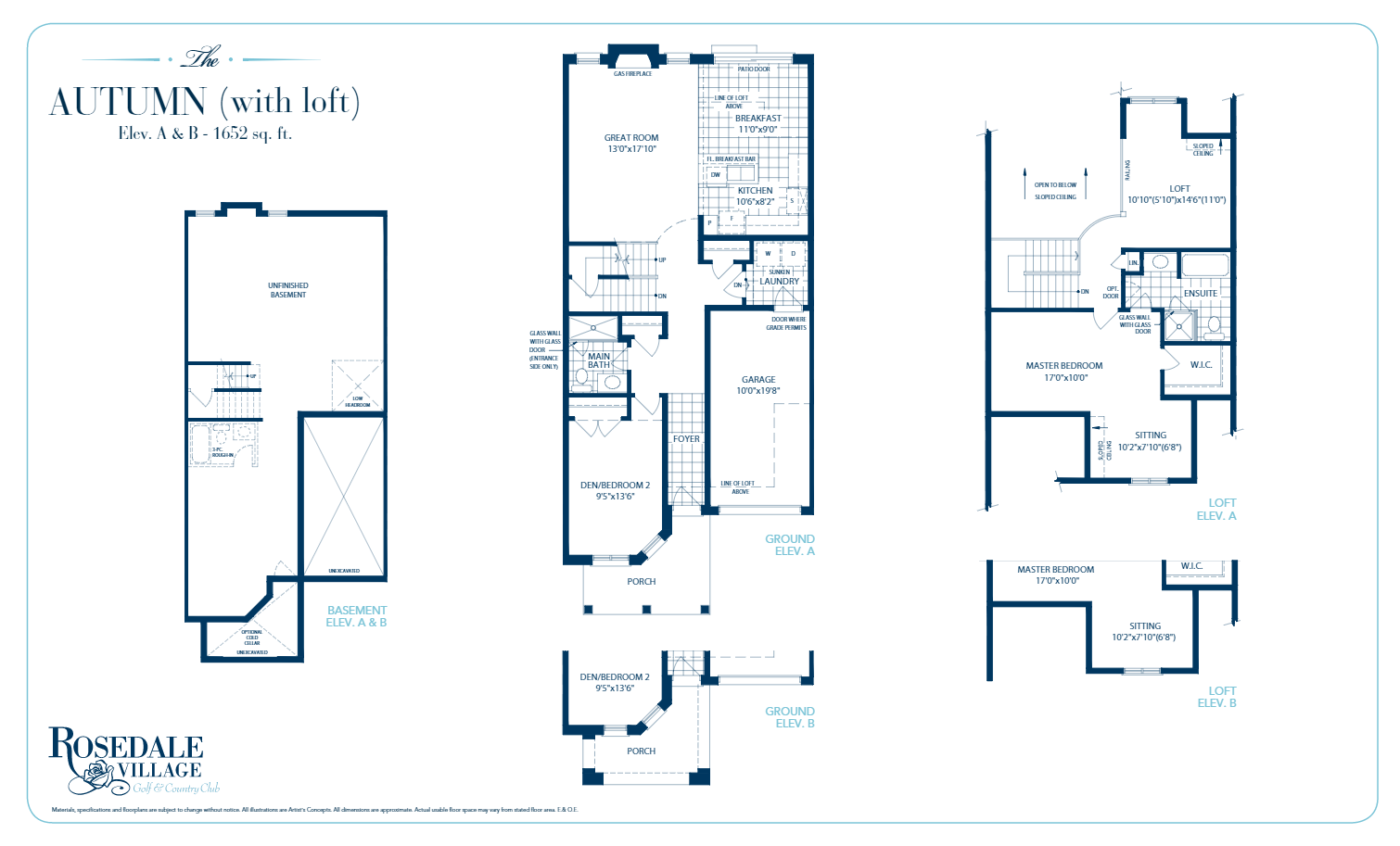 Rosedale Village Golf and Country Club Melody with Loft 1 Floor Plans and Pricing