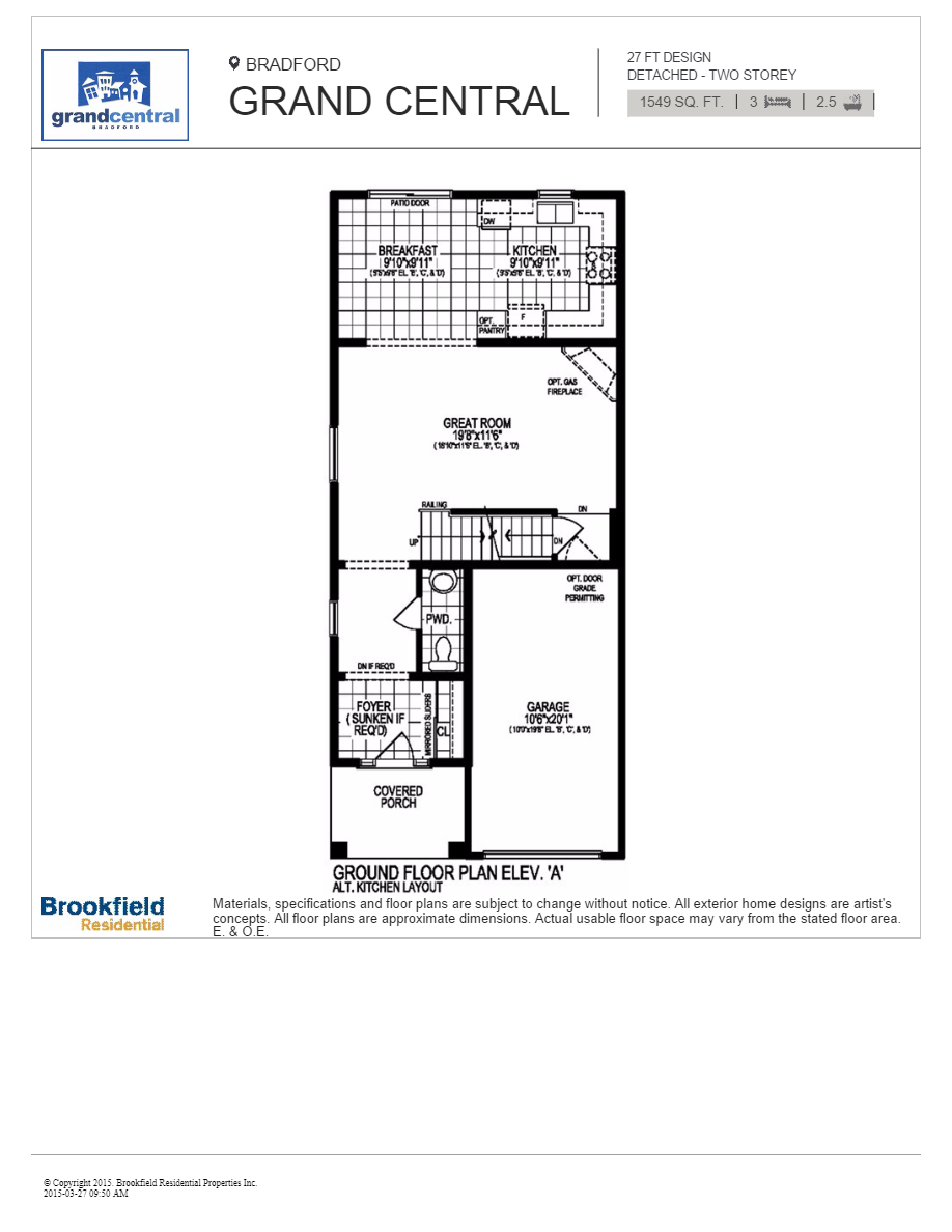 Grand Central by Brookfield Homes Dryden Floor Plans and Pricing