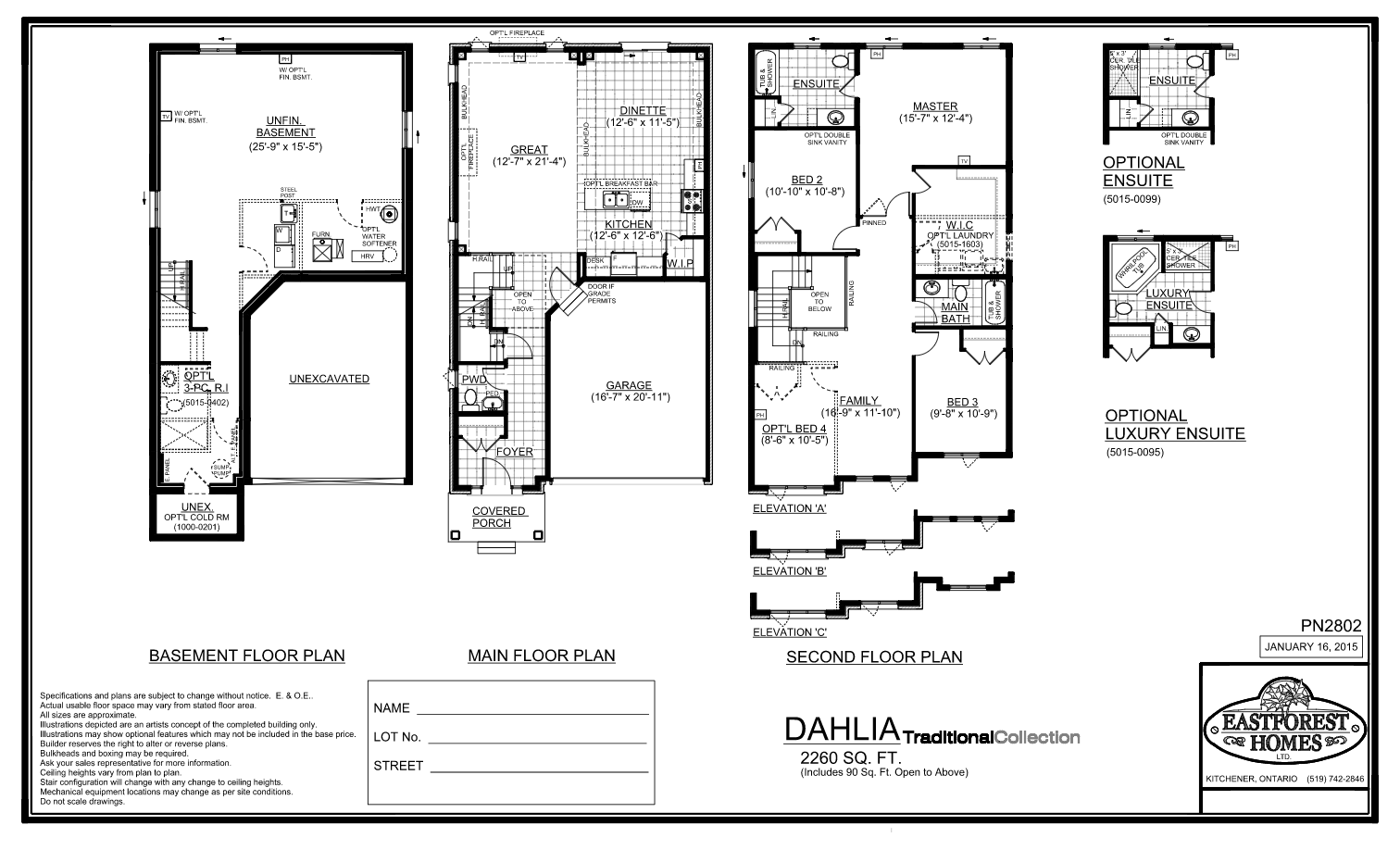 Highland Ridge by Eastforest Homes The Dahlia Floor Plans and Pricing