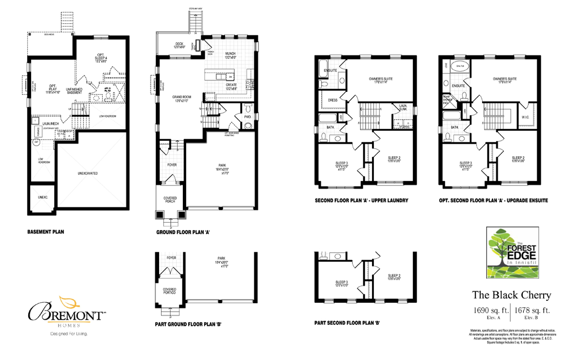 Forest Edge The Black Cherry Floor Plan, Innisfil ON Livabl