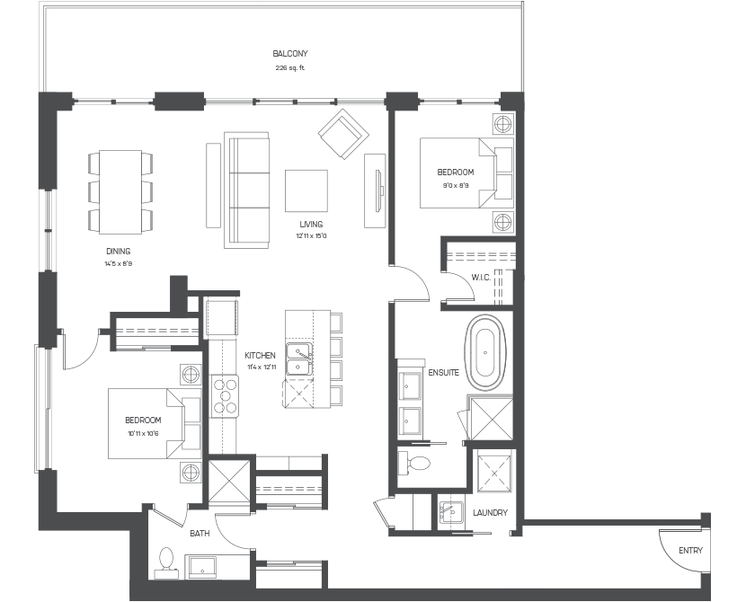 Ezra on Riley Park CH03 Floor Plan, Calgary AB Livabl