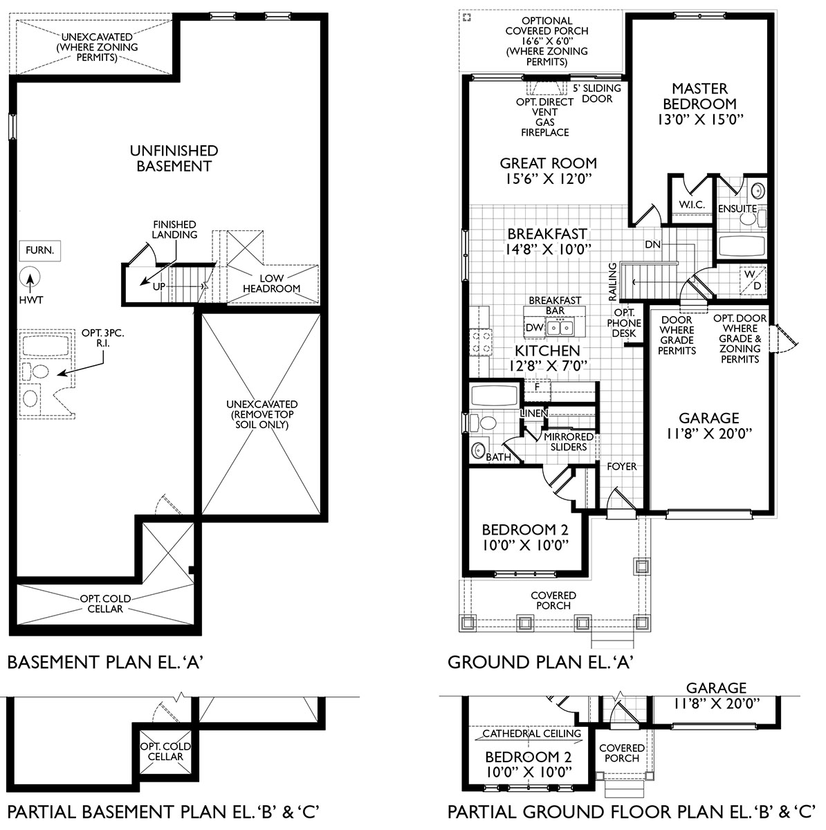 Hedge Road Landing Jackson’s Point The Blackbird Floor Plans and