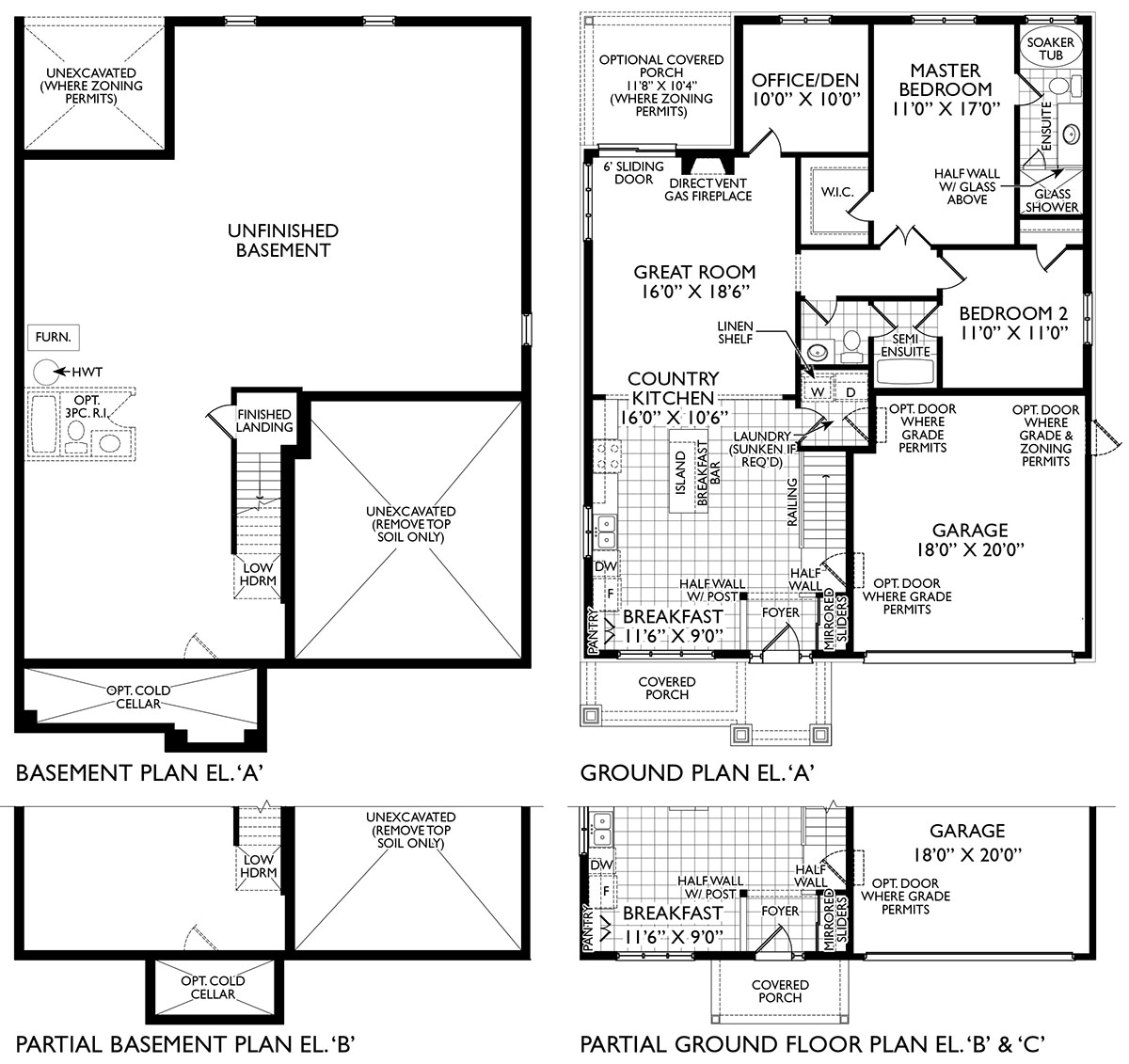 The McRae floor plan at Jackson’s Point Hedge Road Landing in