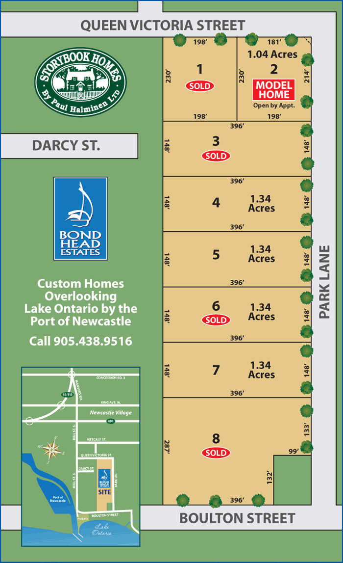 Bond Head Estates Site Floor Plan, Newcastle ON Livabl
