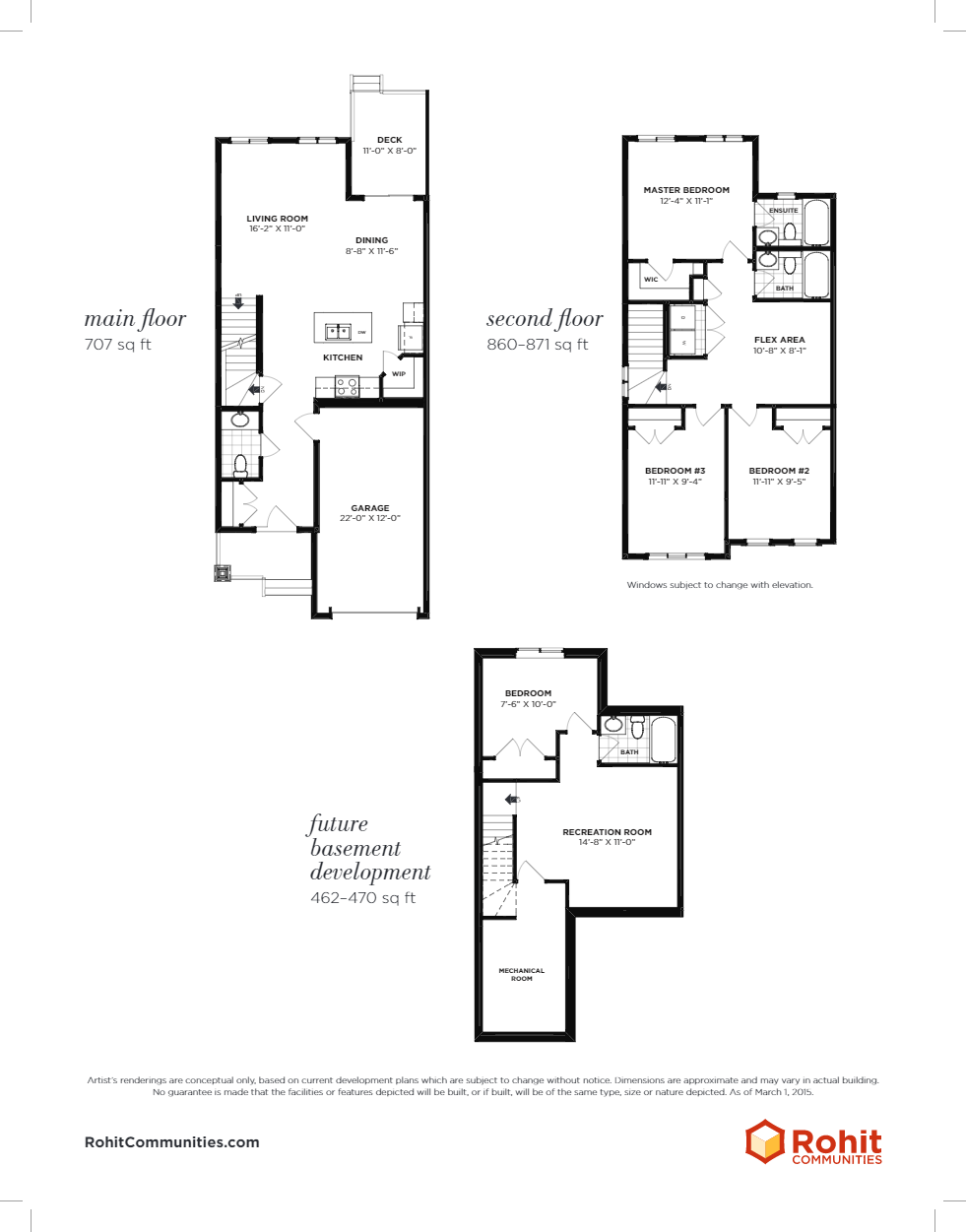 Allard Townhomes Preston Floor Plans and Pricing