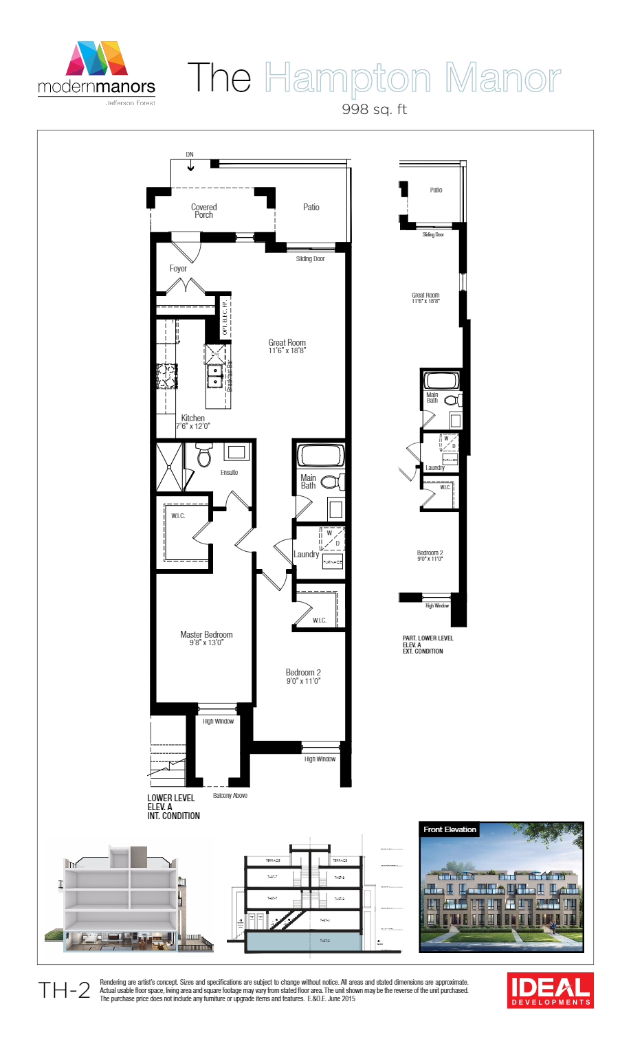 Modern Manors Phase I by Jefferson Forest The Hampton Manor Floor