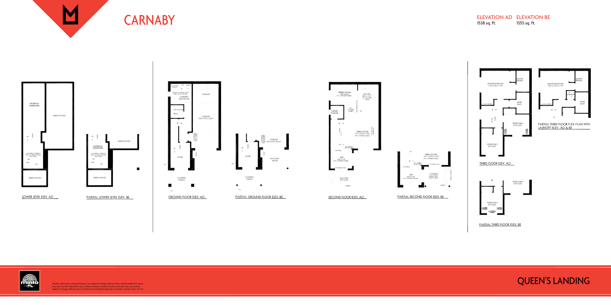 Queen's Landing Phase 1 Carnaby AD Floor Plans and Pricing