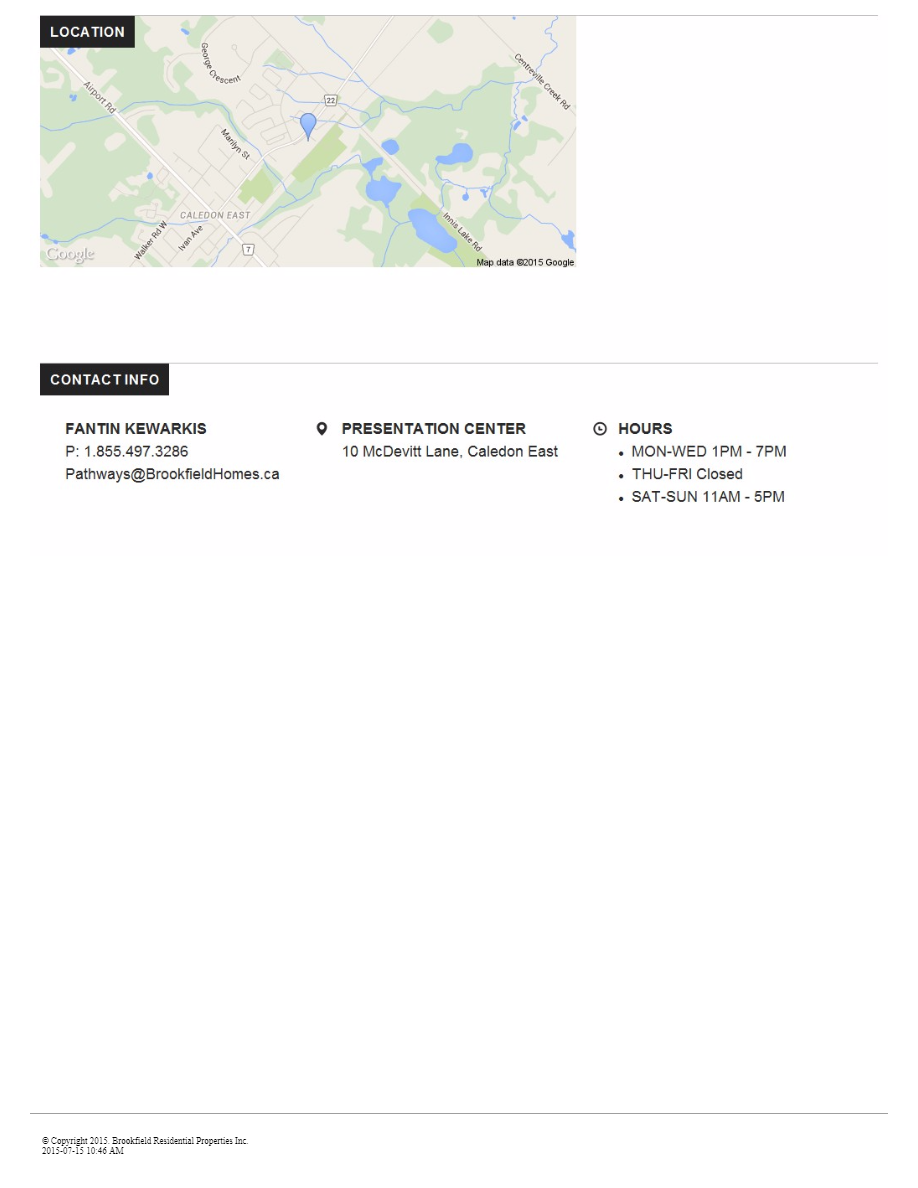 Pathways Caledon East Phase 1 Bloomfield A Lot 51 Floor Plans