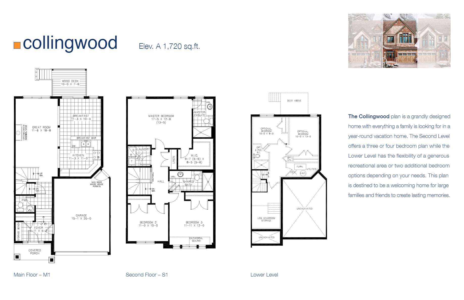 Summit Shores Collingwood Lot 12 Floor Plans and Pricing