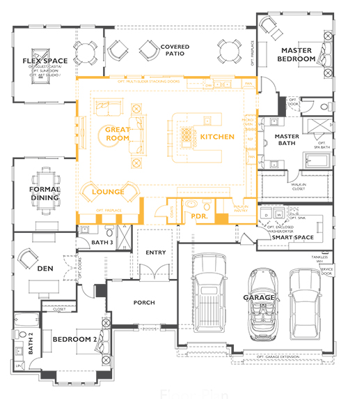 Trilogy at The Vineyards - Riserva Floor Plan, Brentwood CA | Livabl