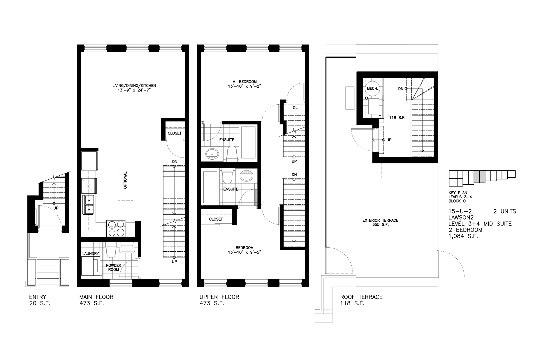 Yorkdale Village Townhomes Phase 2 Lawson 2 Floor Plan, Toronto ON
