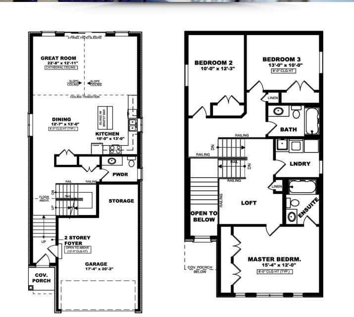 Deerfield Estates by Pinewood Niagara Builders Napa Floor Plan