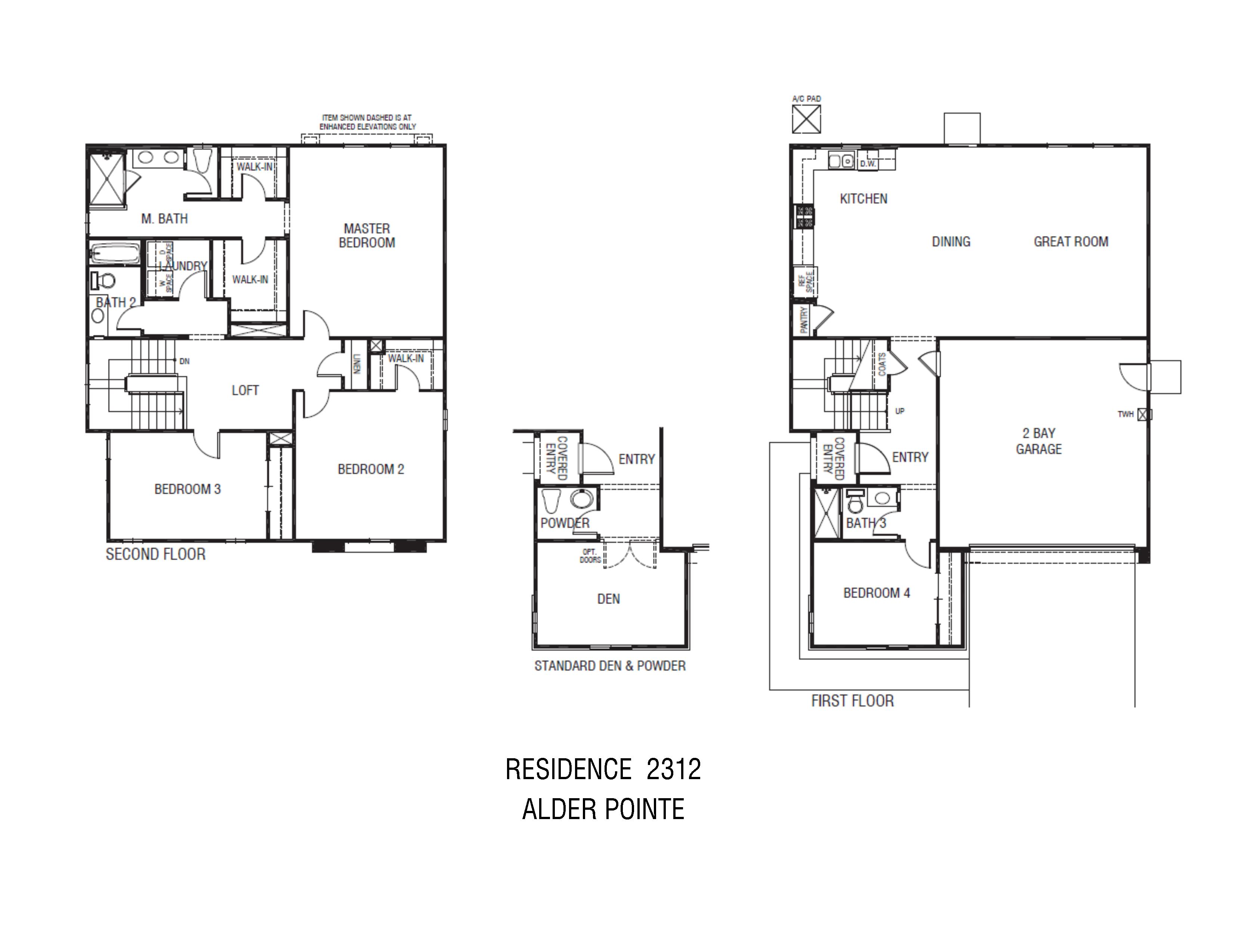 Residence 2312Alder Pointe floor plan at Alder Pointe and Cypress