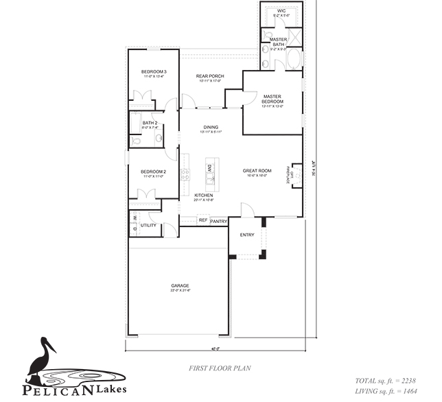 Pelican Lakes Julep Floor Plan, Baton Rouge LA Livabl