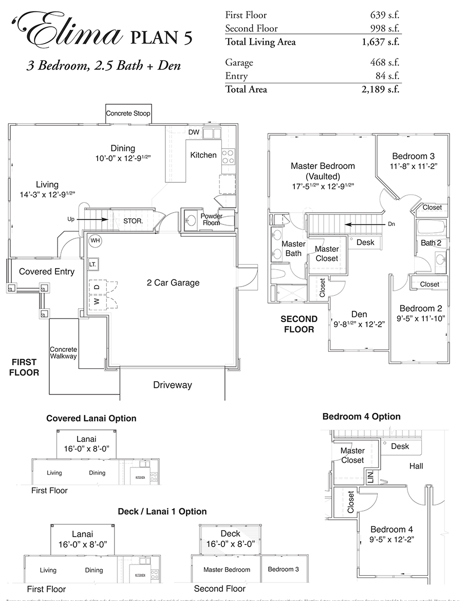 Kahiwelo at Makakilo Elima Plan 5 Floor Plan, Makakilo HI Livabl