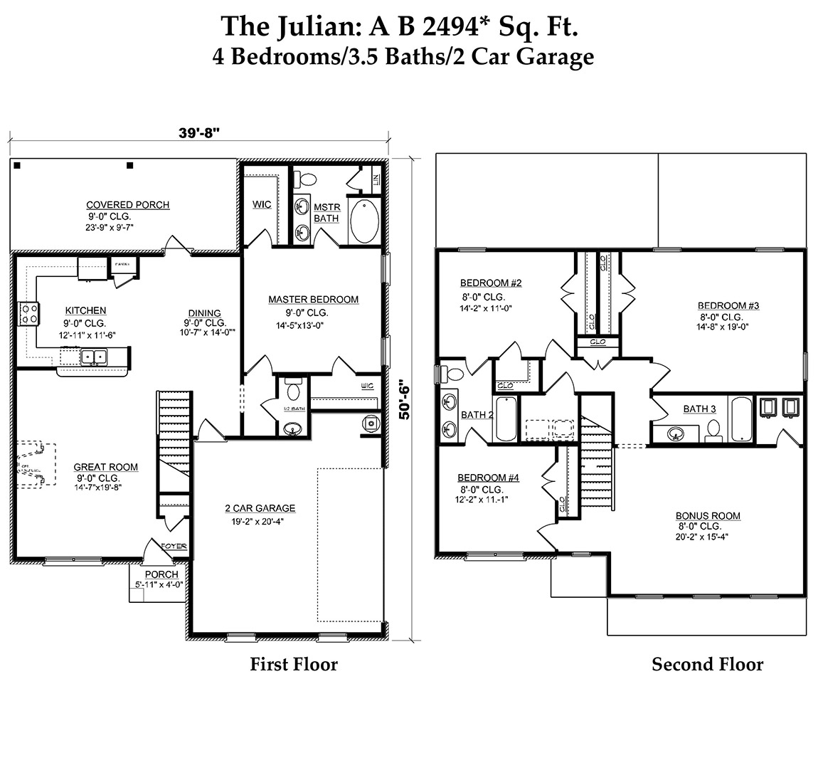 Ashley Plantation The Julian Floor Plans and Pricing