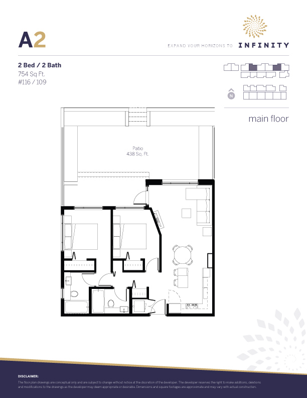 Infinity - A2 Floor Plan, Burnaby BC | Livabl