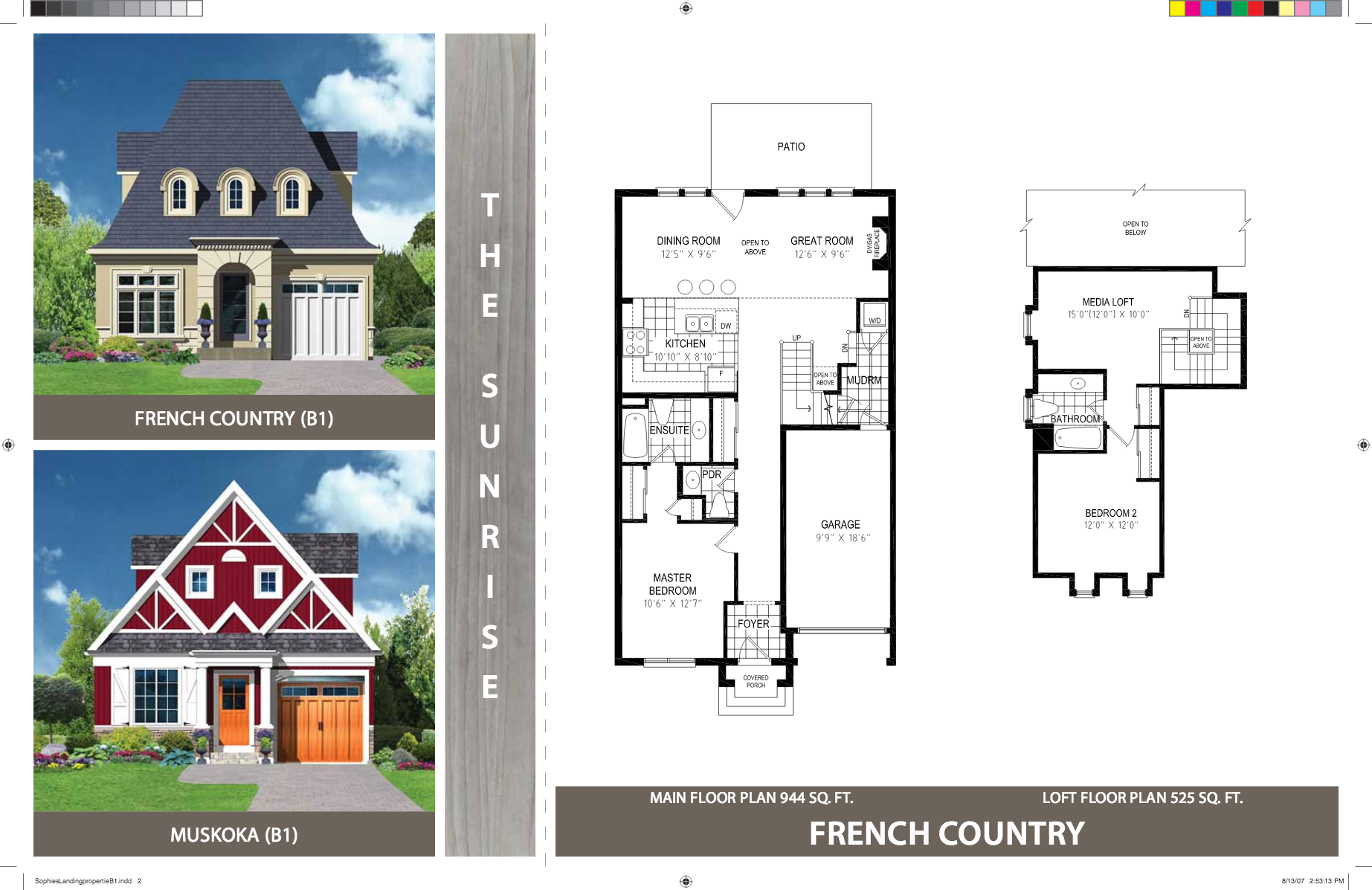 Sophie's Landing Lakeside Club Phase 3 The Sunrise Floor Plans and