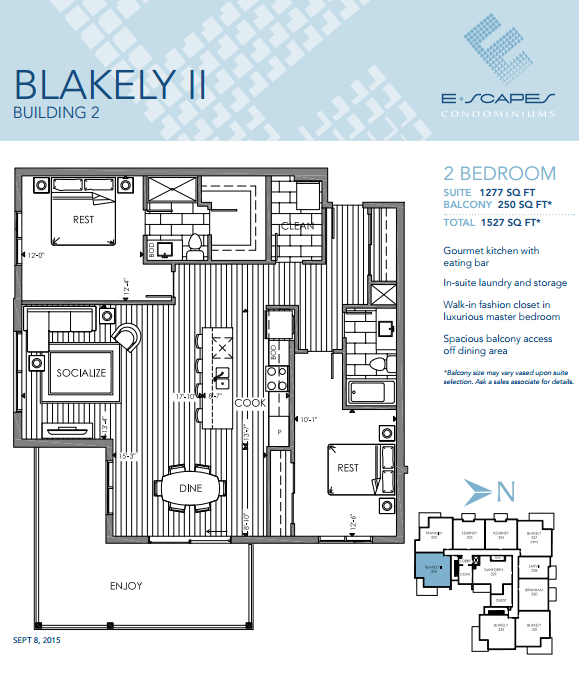 E'Scapes Condominiums Blakely II Floor Plan, Edmonton AB Livabl