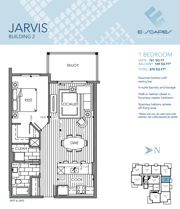 E'Scapes Condominiums Jarvis Floor Plan, Edmonton AB Livabl