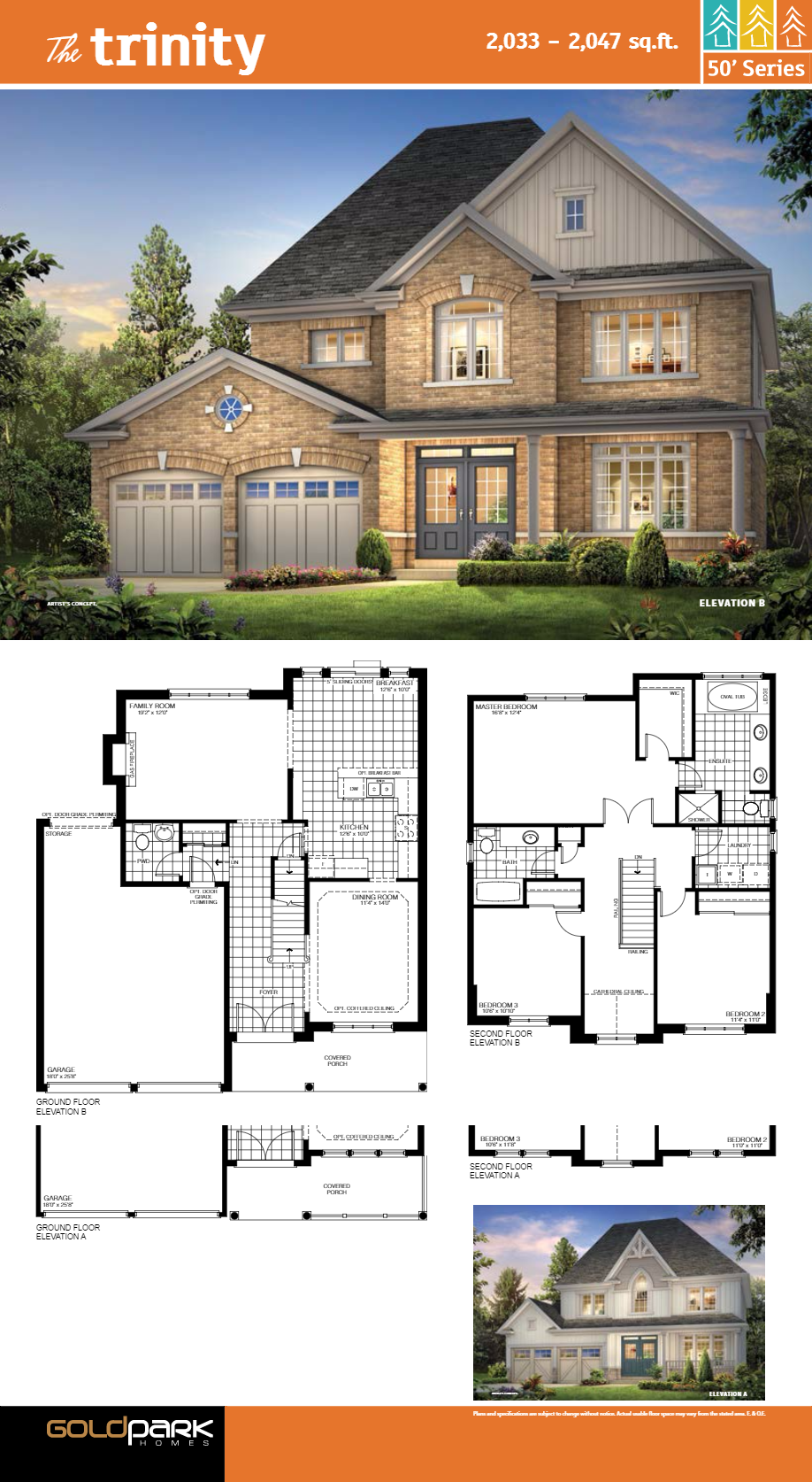 Nottawasaga Village The Trinity Floor Plan, Angus ON Livabl