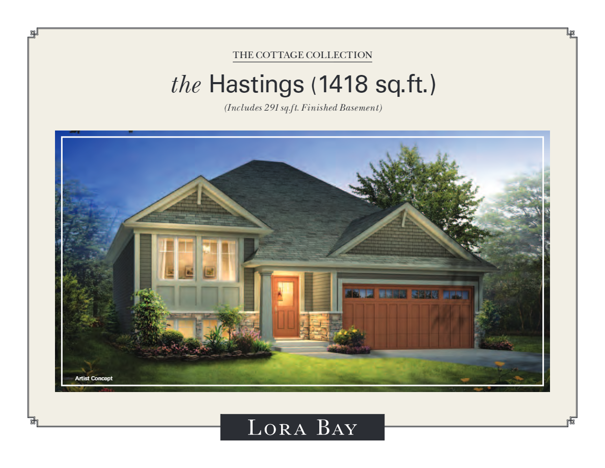 Cottages at Lora Bay Hastings Floor Plans and Pricing