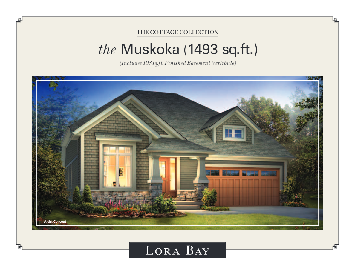 Muskoka floor plan at Cottages at Lora Bay in The Blue Mountains, ON