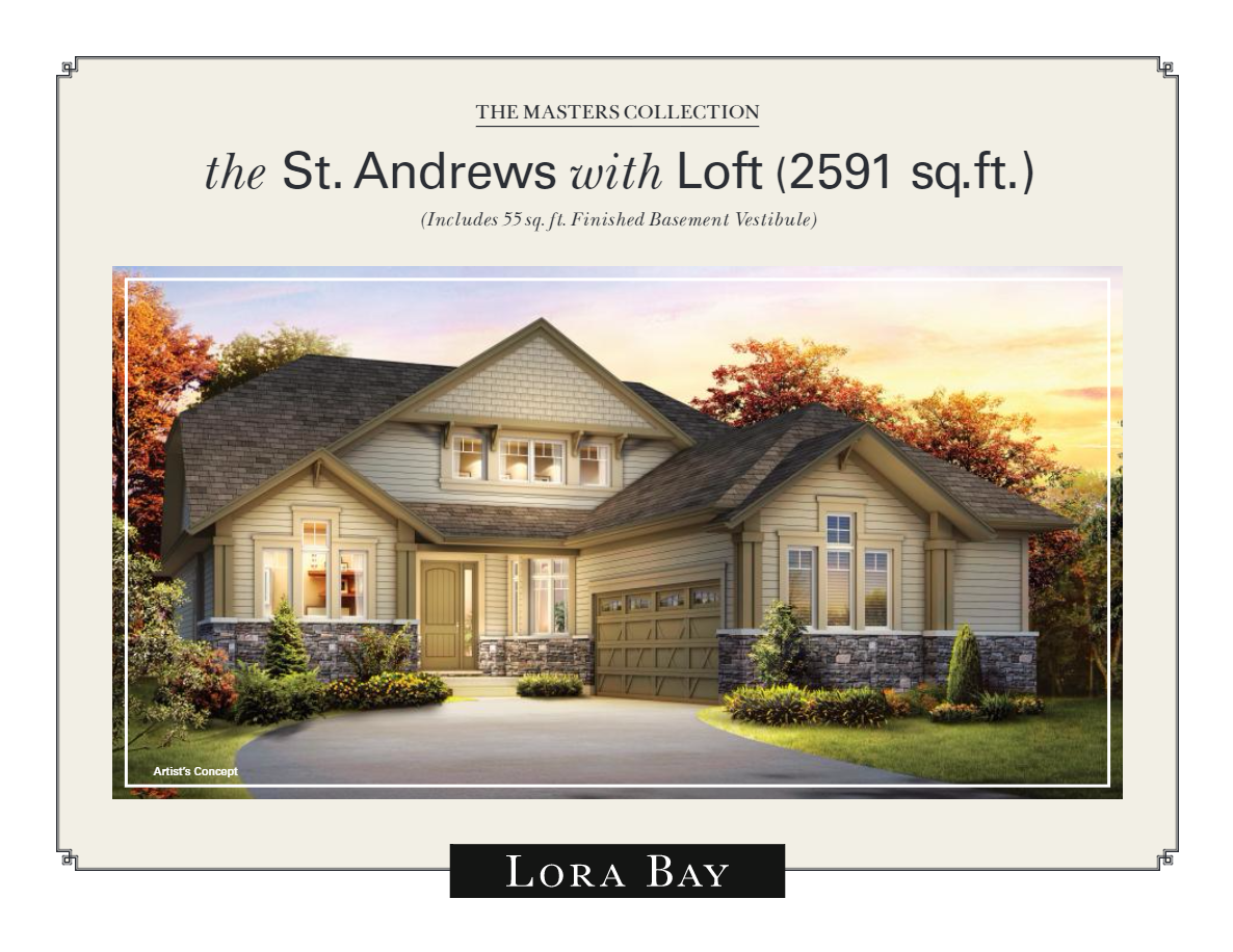 St Andrews w/ Loft floor plan at Cottages at Lora Bay in The Blue Mountains, ON St Andrews w/ Loft floor plan at Cottages at Lora Bay in The Blue Mountains, ON
