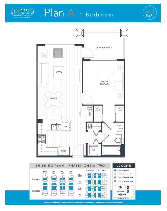 Axess at Currie Barracks Plan A Floor Plan, Calgary AB Livabl