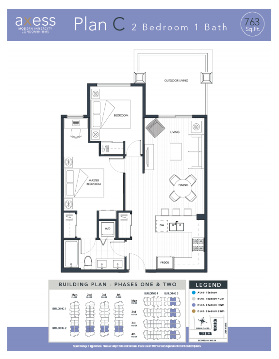 Axess at Currie Barracks Plan C Floor Plan, Calgary AB Livabl