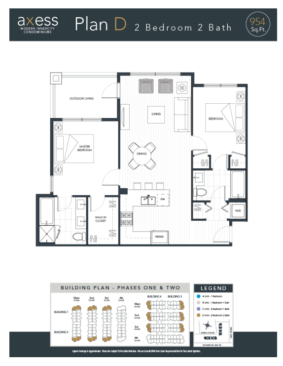 Axess at Currie Barracks Plan D Floor Plan, Calgary AB Livabl
