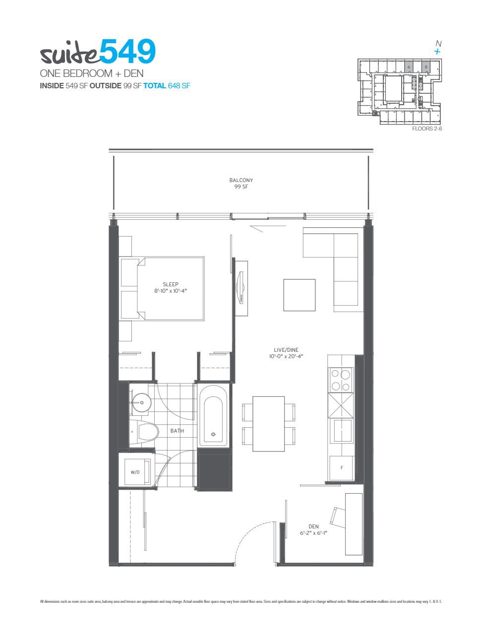 150 Redpath Condos 549 Floor Plan, Toronto ON Livabl