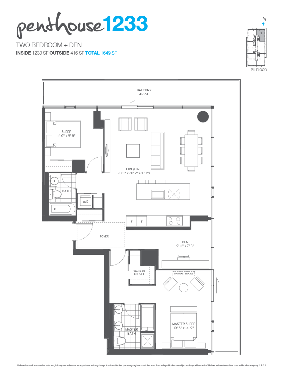 150 Redpath Condos 1233 Floor Plan, Toronto ON Livabl