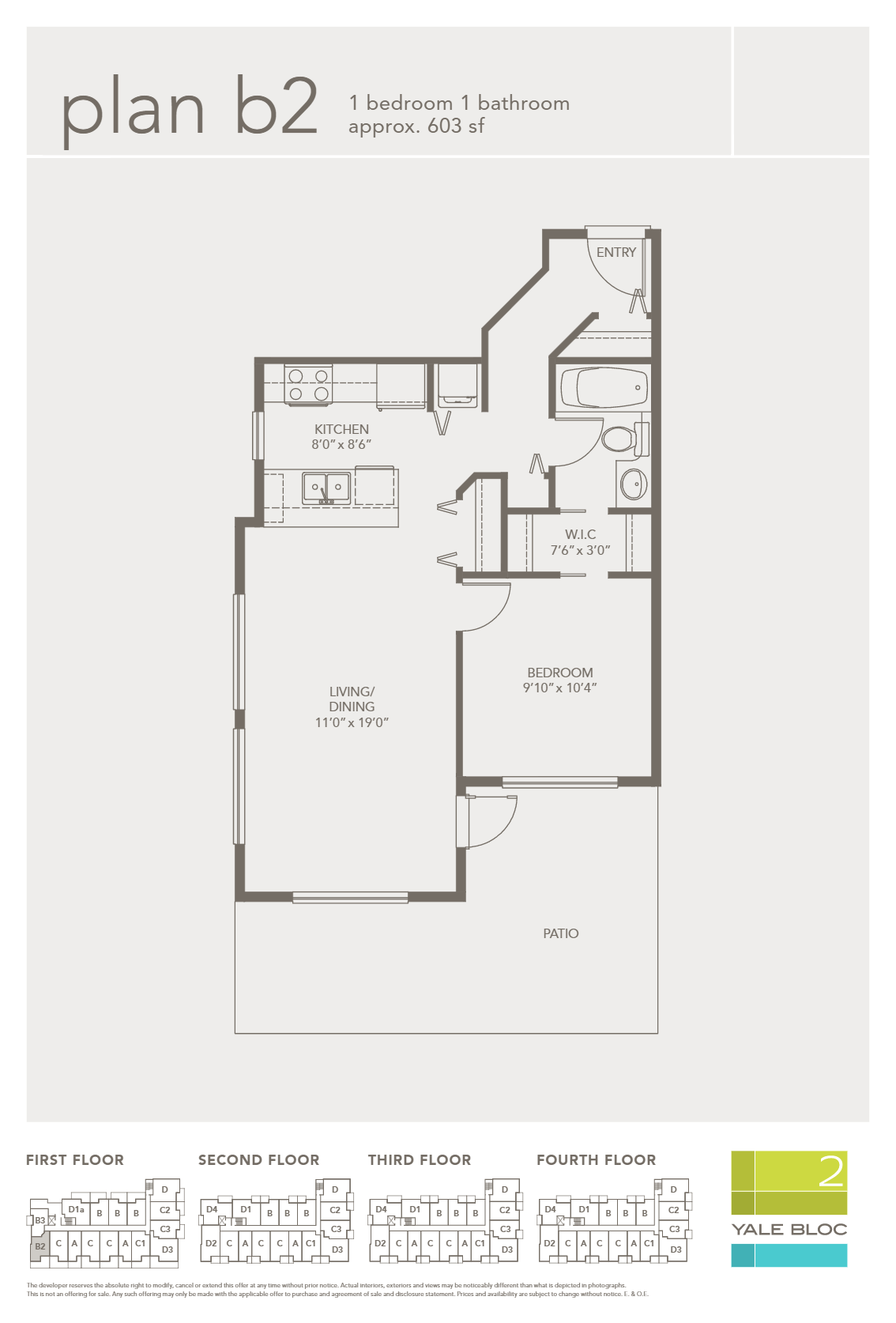 Yale Bloc 3 B2 Floor Plan, Surrey BC Livabl