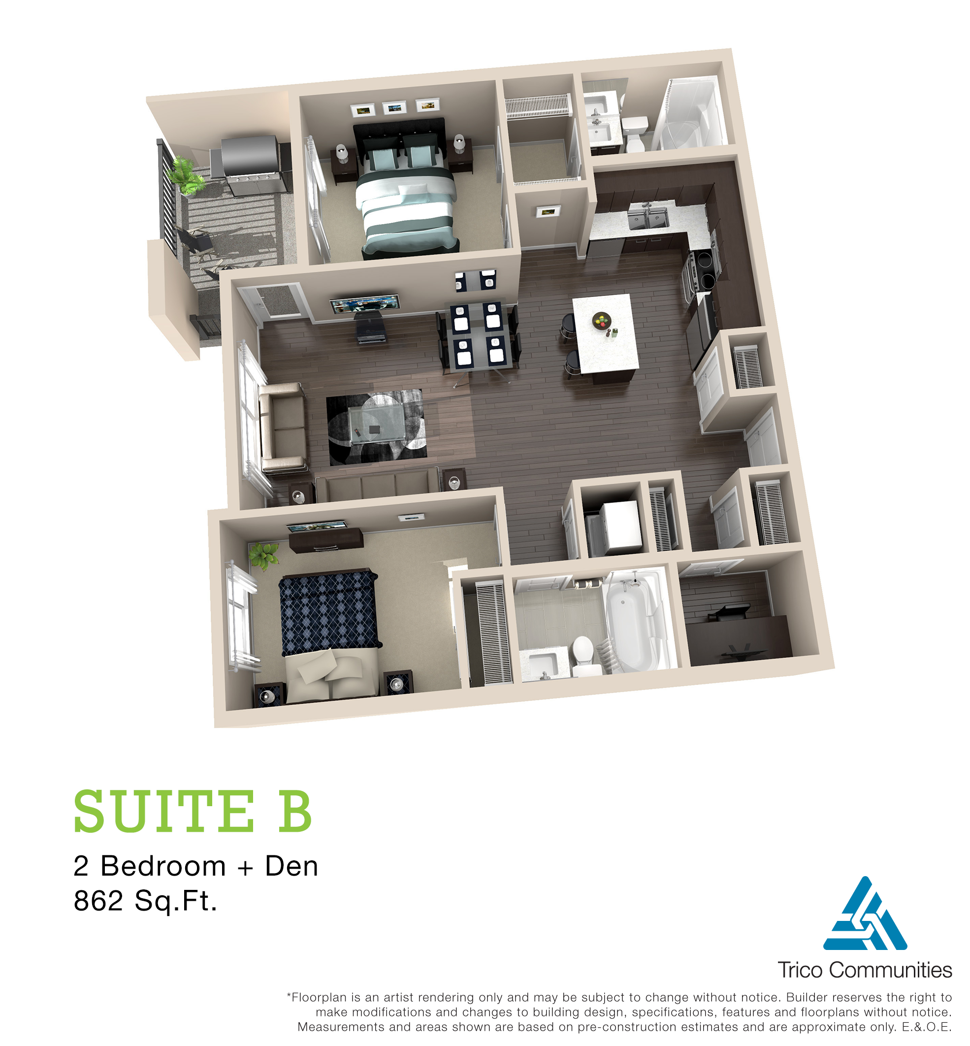Viridian Condos by Trico B Floor Plans and Pricing
