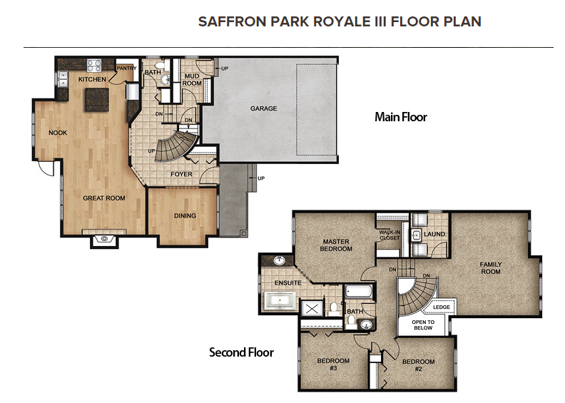 Tuscany Hills Saffron Park Royale III Floor Plan, Sturgeon County AB
