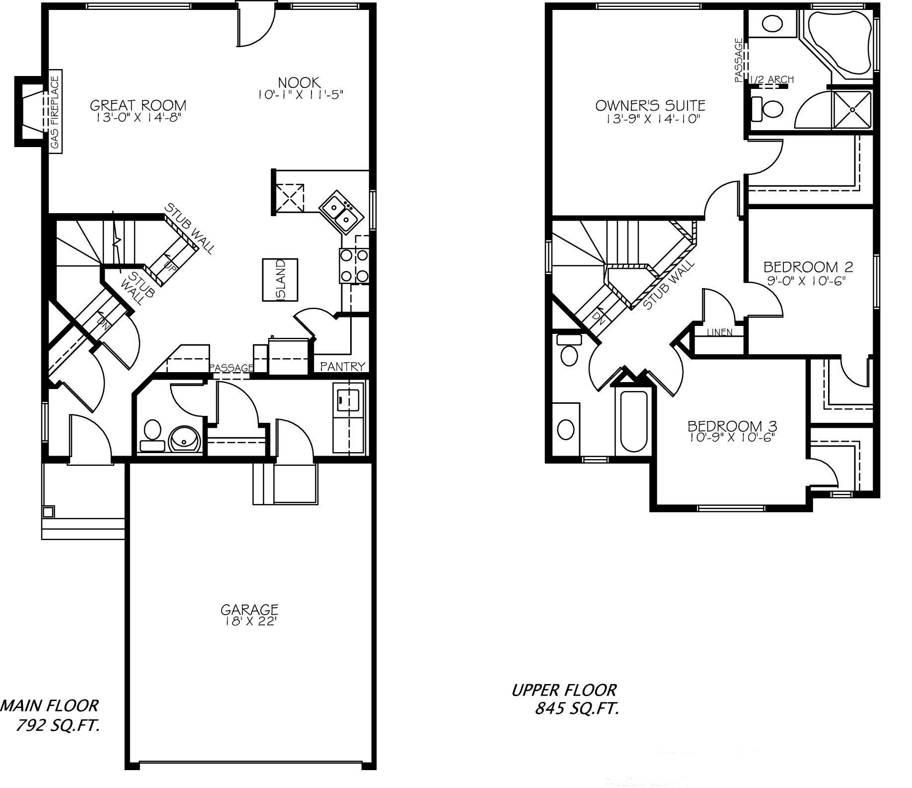 Taylor floor plan at Walker Lakes in Edmonton, AB