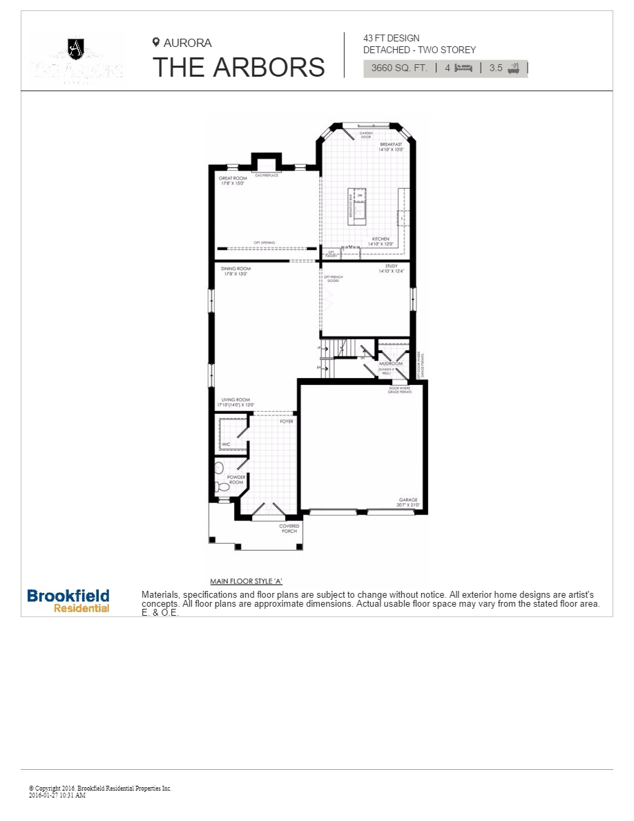 The Arbors Floor Plan, Aurora ON Livabl