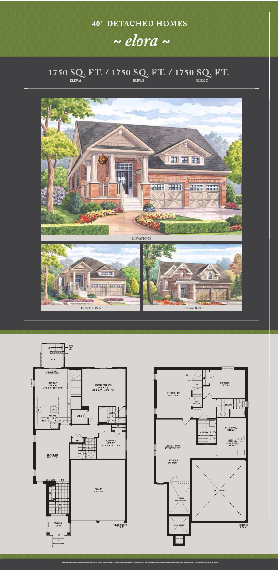 Grand River Woods Elora Floor Plans and Pricing