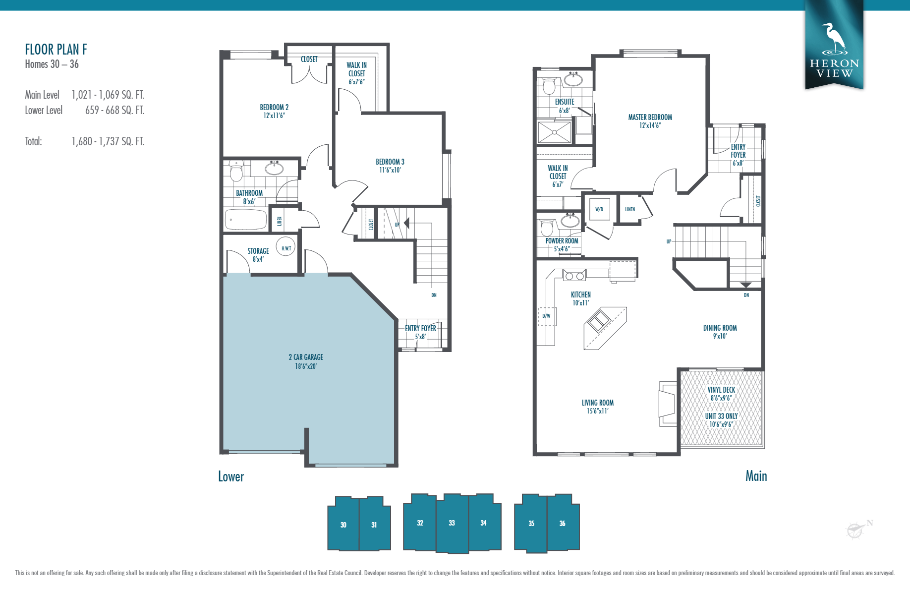 Heron View Townhomes F Floor Plan, Sooke BC Livabl
